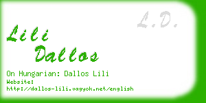 lili dallos business card